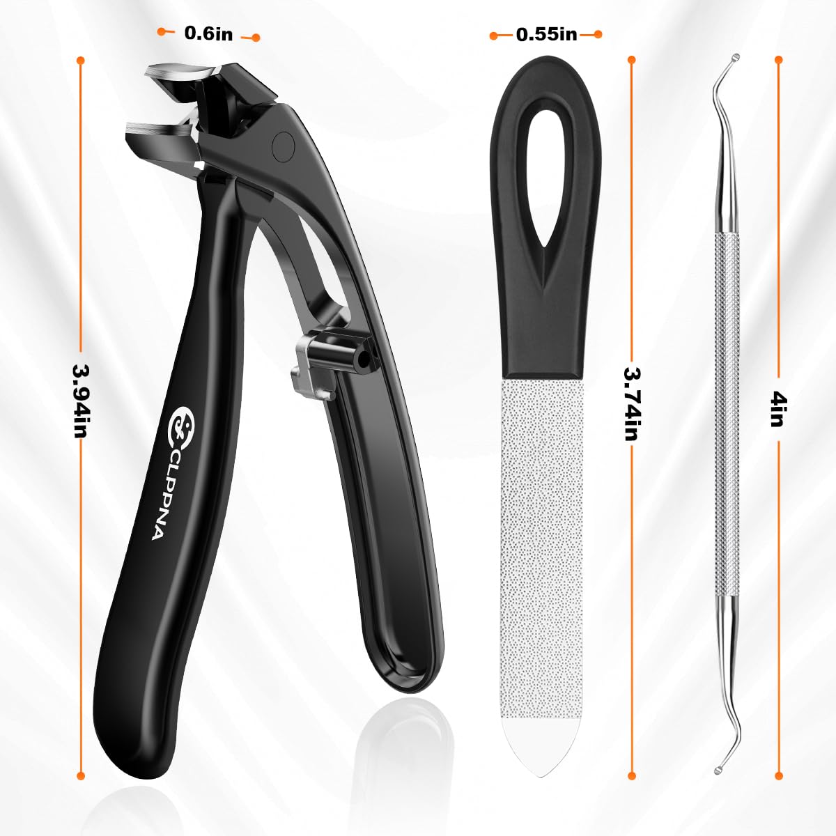Toenail Clippers for Seniors, 2026 Upgrade Angled Head Nail Clippers for Men with Catcher, CLPPNA Ergonomic Toenails Clipper for Thick Toenails Long Handle, Sharp Wide Jaw Fingernail Clippers Adult