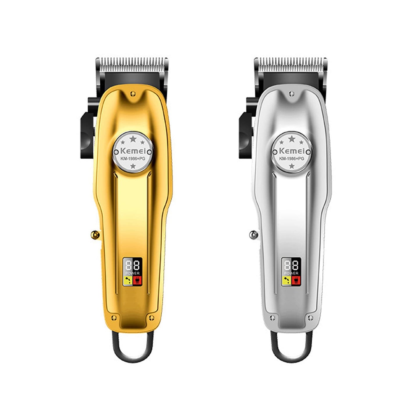 KEMEI Mens Hair Clipper Cord Cordless Clippers Hair Trimmer Beard Professional Haircut Kit for Men Rechargeable LED Display & Corded Rechargeable Grooming Kit KM-1986PRO