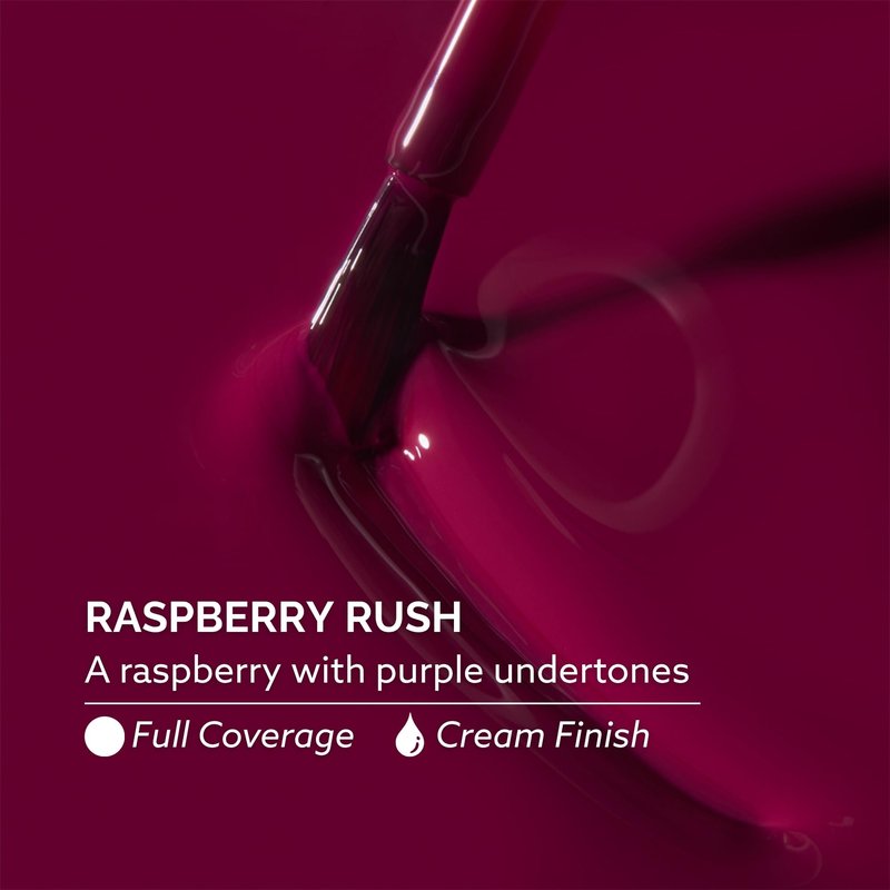 Dazzle Dry Nail Lacquer (Step 3) - Raspberry Rush - A raspberry with purple undertones. Full coverage cream. (0.5 fl oz)