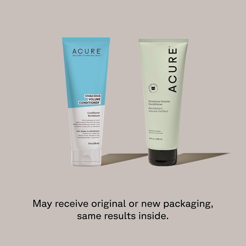 Acure Vivacious Volume Conditioner - Lightweight Volumizing Conditioner for Fine, Thinning Hair | 8 fl oz