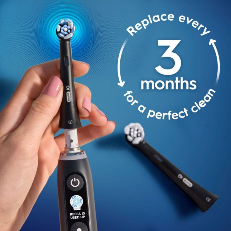 Oral-B iO Replacement Brush Heads - 5 Count Set with 4 Ultimate Clean & 1 Gum Sensitive Black