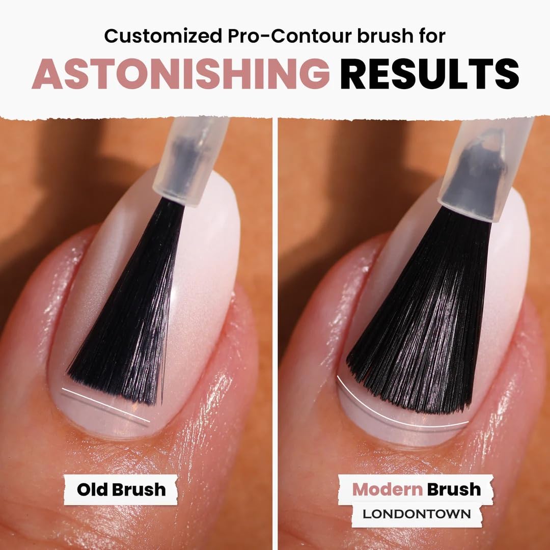 LONDONTOWN Lakur Nail Polish – Nude & Brown Shades, Champagne in Bed, 0.4 Fl Oz, Long-Lasting, Streak-Free, Chip-Resistant | 21+ Free Non-Toxic Vegan Nail Color, Strengthens & Hydrates Nails