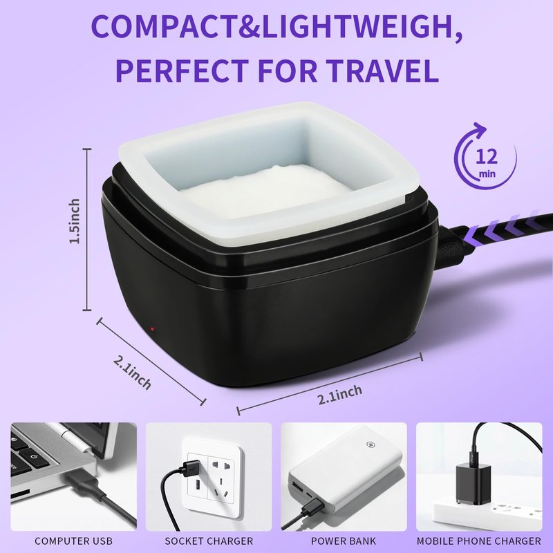 Wax Warmer Kit For Hair Removal, Professional Waxing Kit with 50pcs Waxing Sticks Single Wax Warmer Electric Heater For Women & Men, Facial Skin Body SPA Salon Equipment