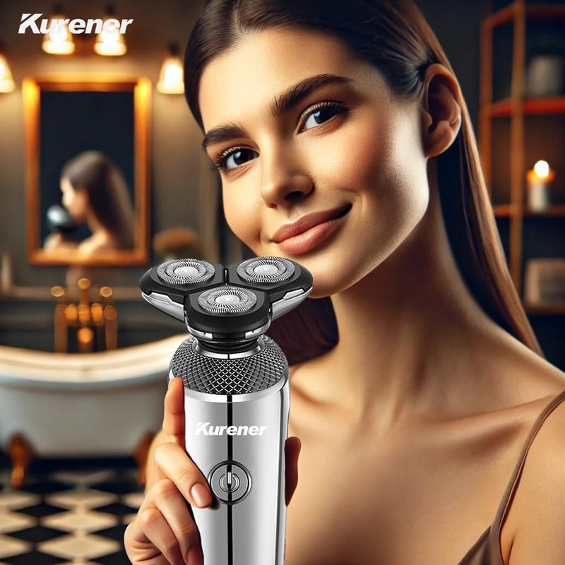 Electric Razor for Men - Rechargeable Wet/Dry Shaver with Nose & Sideburn Trimmer | Ergonomic Design