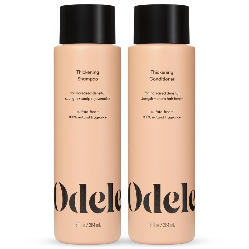 Odele Hair Thickening Shampoo and Conditioner Set, Increases Density & Strength, for Straight or Wavy Hair Types, 13 Fl Oz Each (Pack of 2)