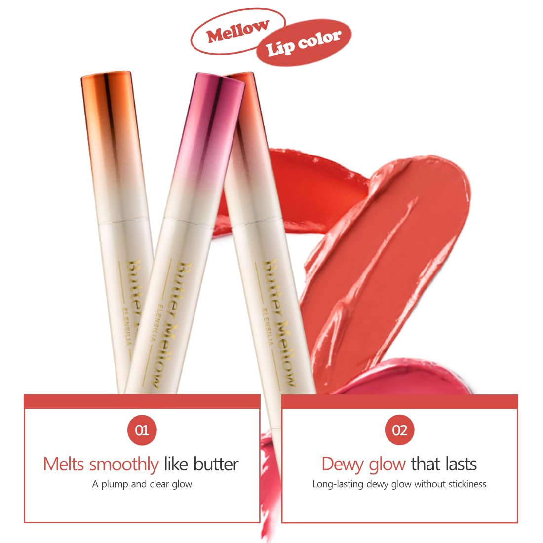 Butter Mellow Lip Balm #01 Cherry Bloom, 1.7g (0.06oz) – Moisturizing & Nourishing Lip Care for Soft, Smooth Lips