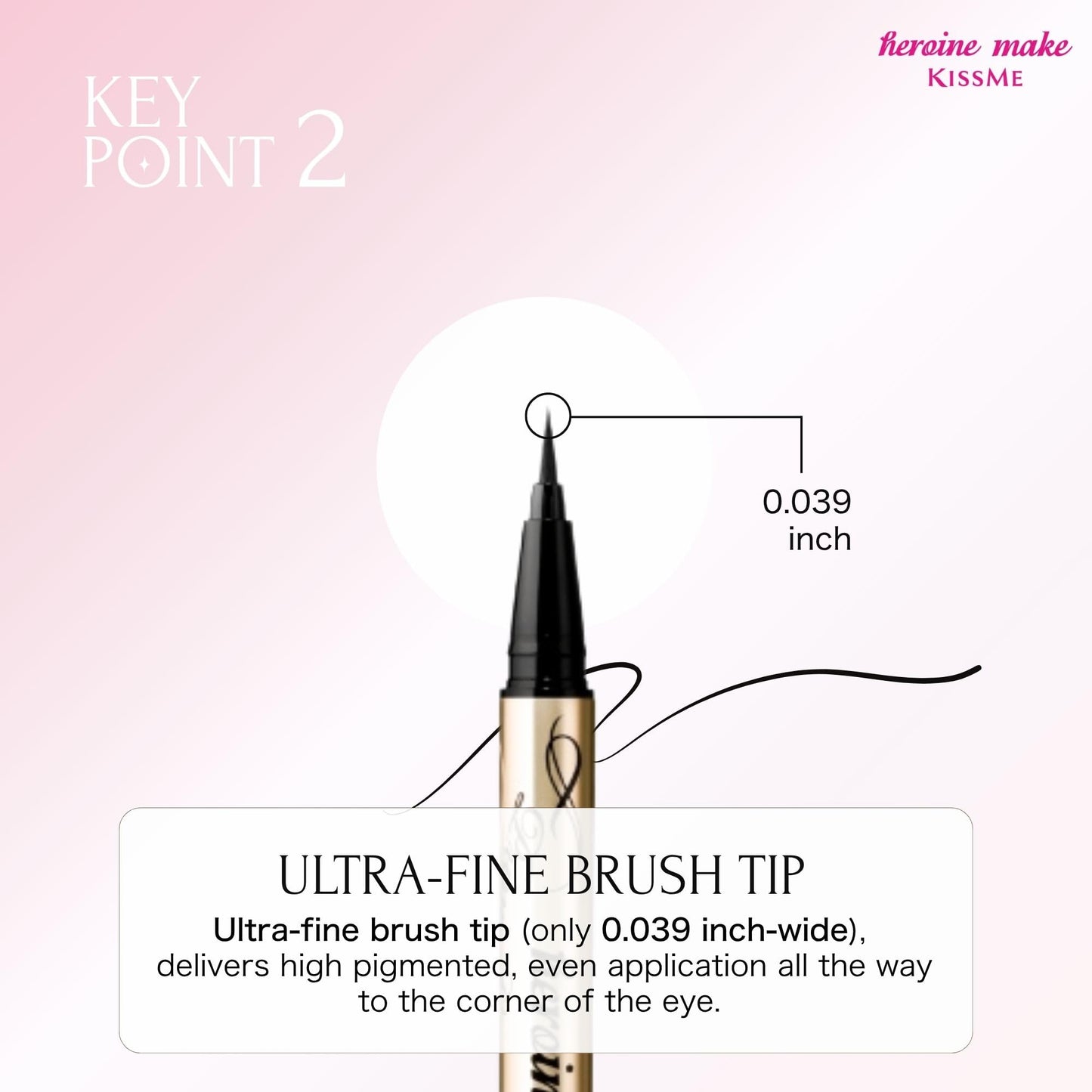 Heroine Make by KissMe Super Durable Eyeliner | Waterproof Liquid Eyeliner | Black Liquid Liner for Long-Lasting Color | Smudge-Proof Formula | Hypoallergenic for Sensitive Eyes | Japanese Makeup