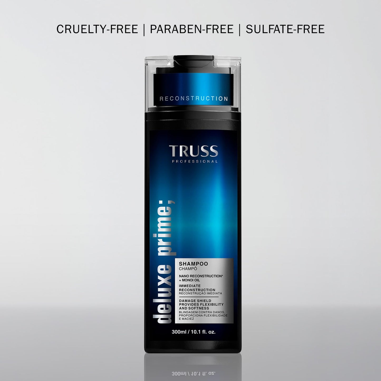 TRUSS Deluxe Prime Shampoo for Dry, Damaged Hair - Moisturizing Hair Shampoo for Women & Men - Frizz-Control & Breakage Defense - Improve Natural Shine - No Added Salts (10.14 Fl Oz)