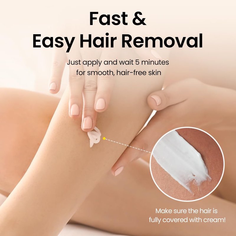 Gorilla Waxing Hair Removal Cream - Gentle Depilatory Cream with Shea Butter for Sensitive Skin | 2 x 8.45 fl oz