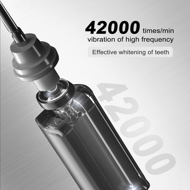 Sonic Electric Toothbrush for Adults - Rechargeable with 4 Brush Heads & 5 Modes | Travel Case Included