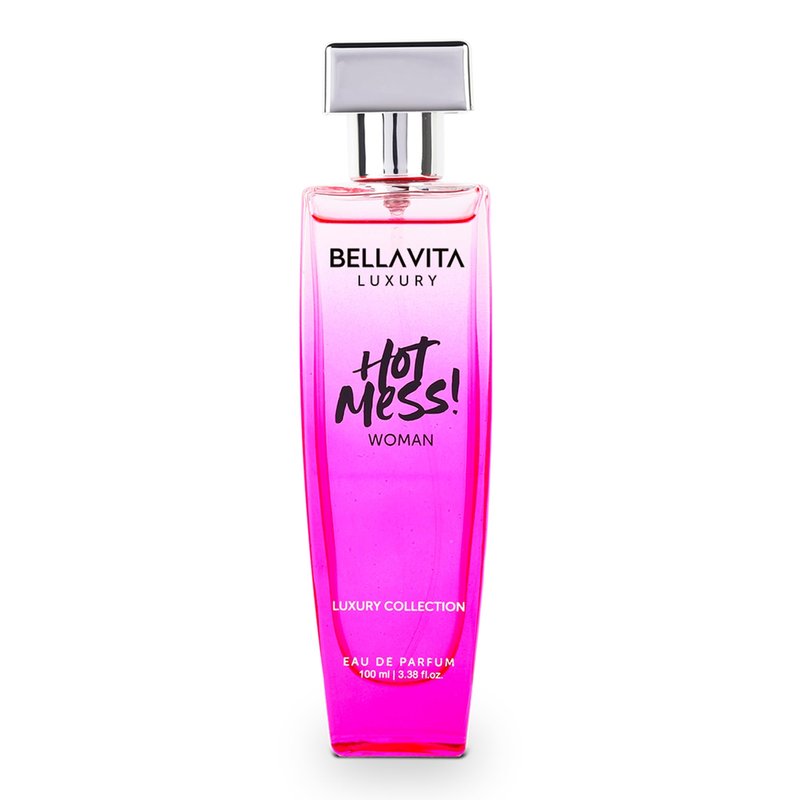 Bellavita Luxury Hot Mess Eau de Parfum | 100 ml (3.4 fl.oz.) | Perfume for Women | Fresh, Mandarin, Exotic Passionfruit, Musk Notes | Long Lasting Women's Fragrance