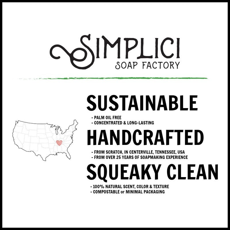 Simplici Orange Peel Natural Soap (exfoliating + pure essential oils) 6 Bar Value Bag. Palm Free.
