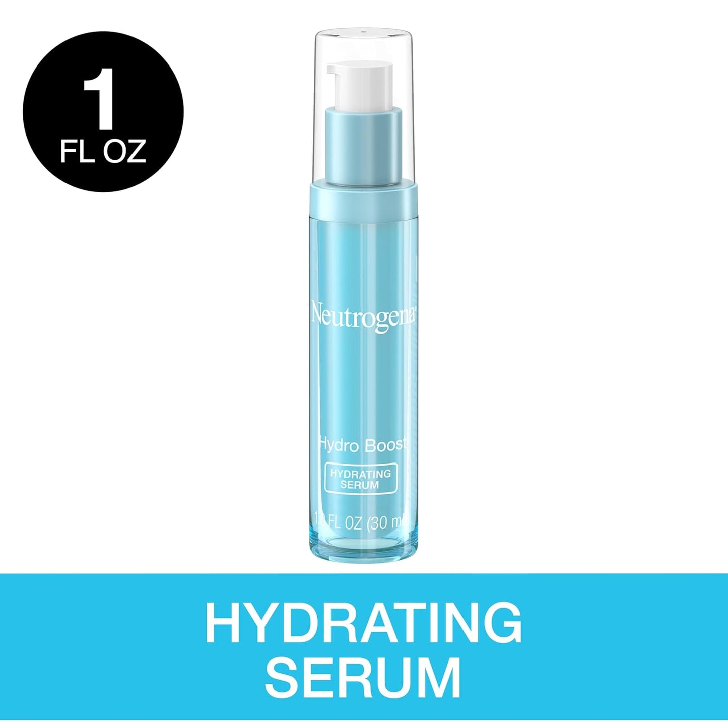 Neutrogena Hydro Boost Hyaluronic Acid Serum - Fast-Absorbing Daily Moisturizer for Hydrated Skin | 1 fl. oz