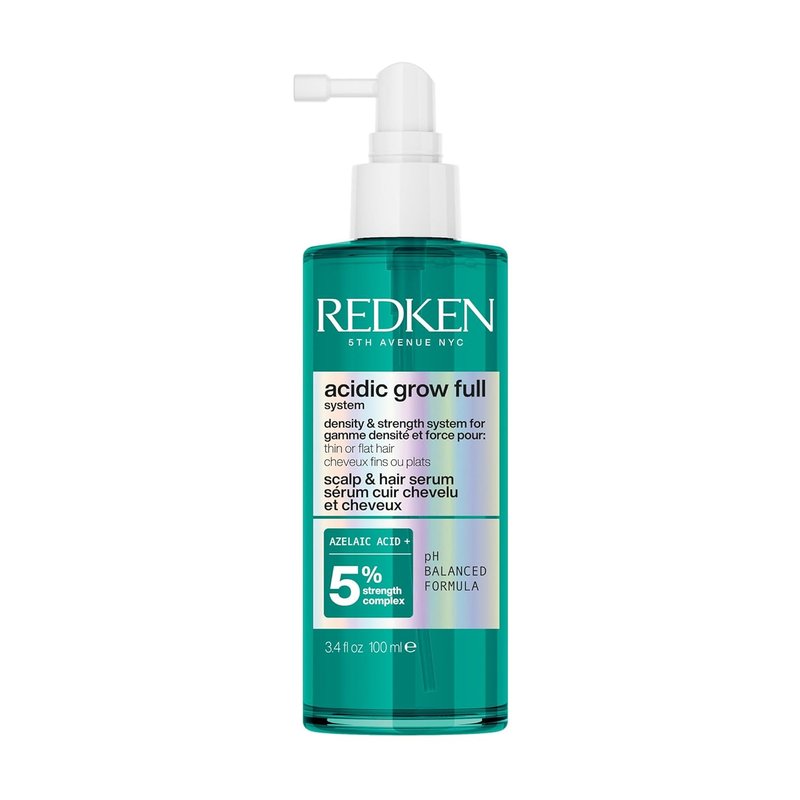 Redken Acidic Grow Full System Scalp & Hair Serum - Lightweight Leave-In Treatment for Thicker Hair | With Azelaic Acid