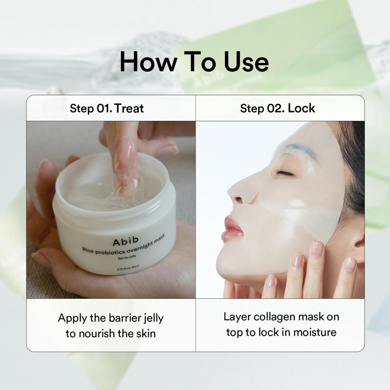 Abib Vegan Collagen Gel Mask - Soothing Heartleaf Jelly | 10 Cooling Hydrogel Sheets for Calming Skin Care