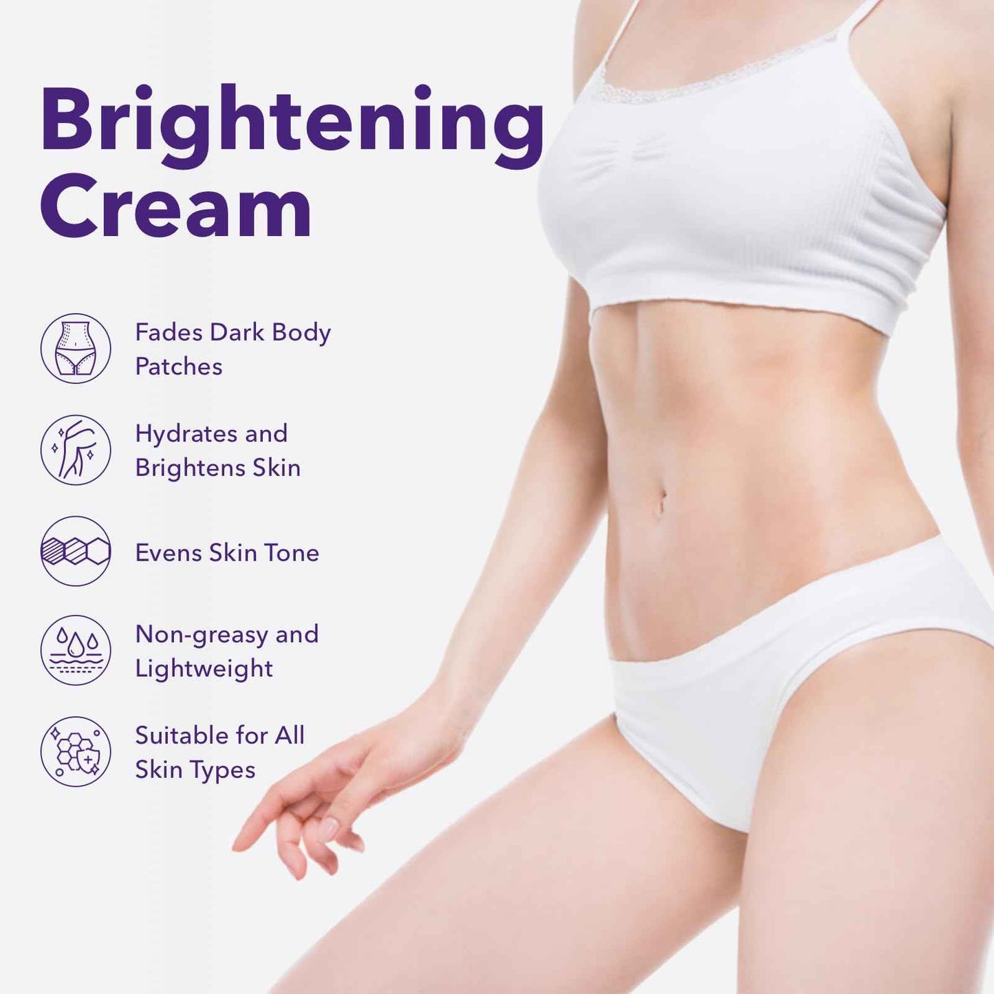 NiceGo Skin Bleaching Cream, Dark Spot Remover for Body, Skin Tone Lightening for Women with Vitamin C Moisturizer, Underarm Whitening Lotion for Intimate Areas, Knees, Elbows, Bikini Line 1.7 Fl Oz