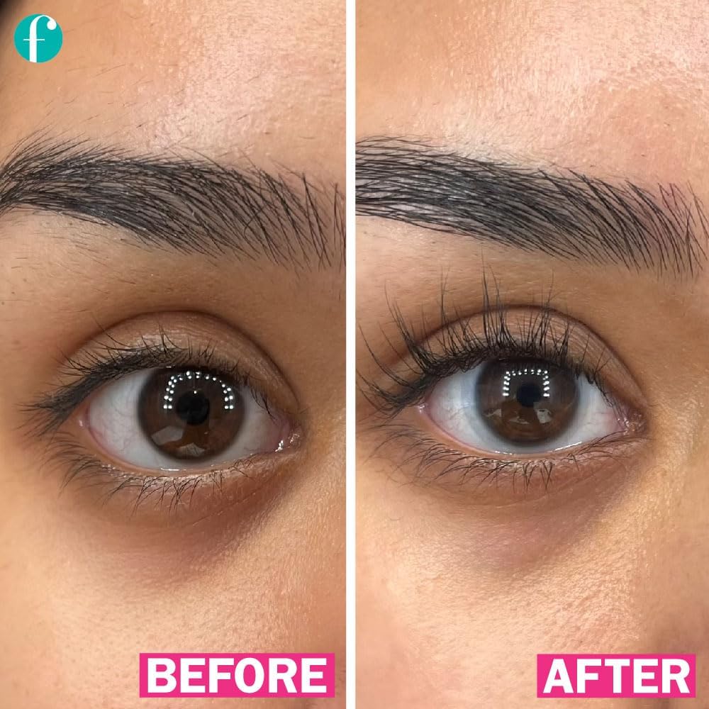 fLASH Eyelash Serum for Longer-Looking Natural Lashes - Enhances & Strengthens, Safe & Effective Formula for Contact Wearers & Sensitive Eyes, 3 Month Supply - 2mL (0.07 Fl Oz)
