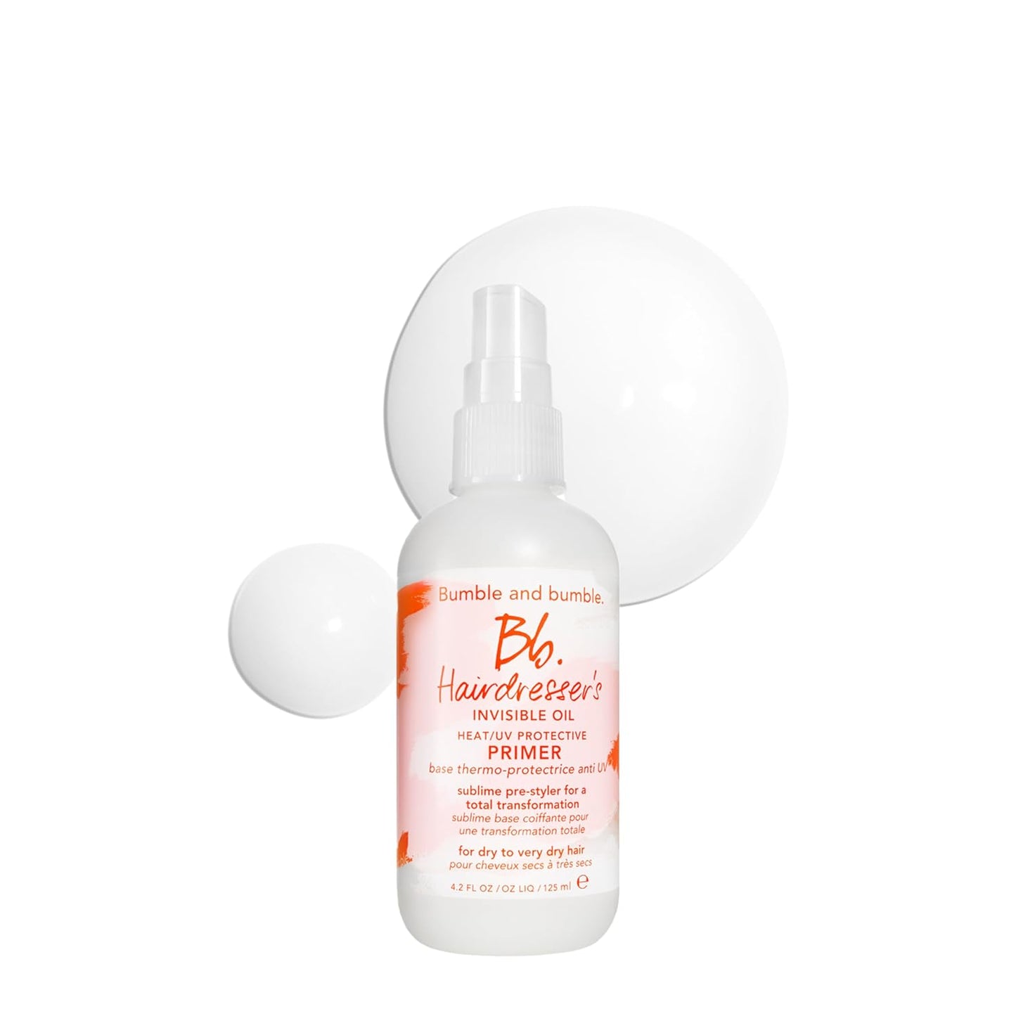 Bumble and bumble. Hairdresser's Invisible Oil Leave-In Conditioner - Heat & UV Protection | Hydrating, Anti-Frizz for All Hair Types | Argan & Coconut Oil Infused