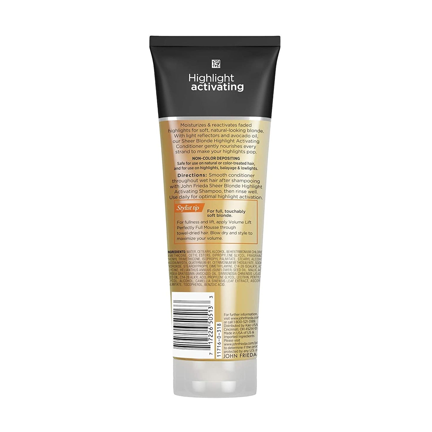 John Frieda Sheer Blonde Highlight Activating Enhancing Conditioner (For Lighter Blondes), 8.45 Oz