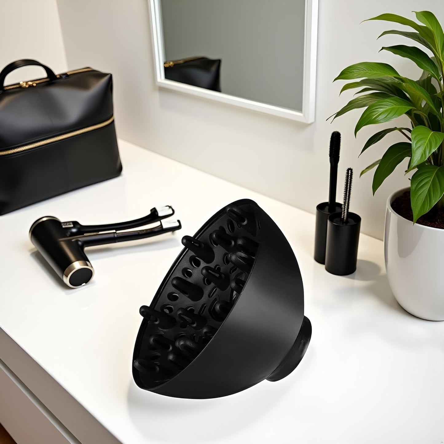 Universal Hair Dryer Diffuser Attachment for Curly Hair,Black Adaptable for Blow Dryers Diffuser Hair Universal for Curly Hair Care Dryer Diffusers Dryers and Styling Tools Appliances Accessories