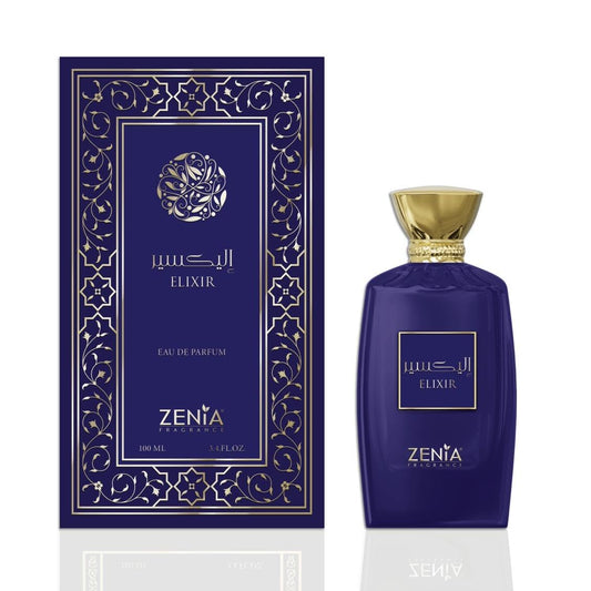 Zenia Elixir Eau de Parfum EDP Spray – 3.4oz / 100ml | Long Lasting Fresh Spicy Sweet Fragrance with Lavender, Mint, Vanilla & Honey