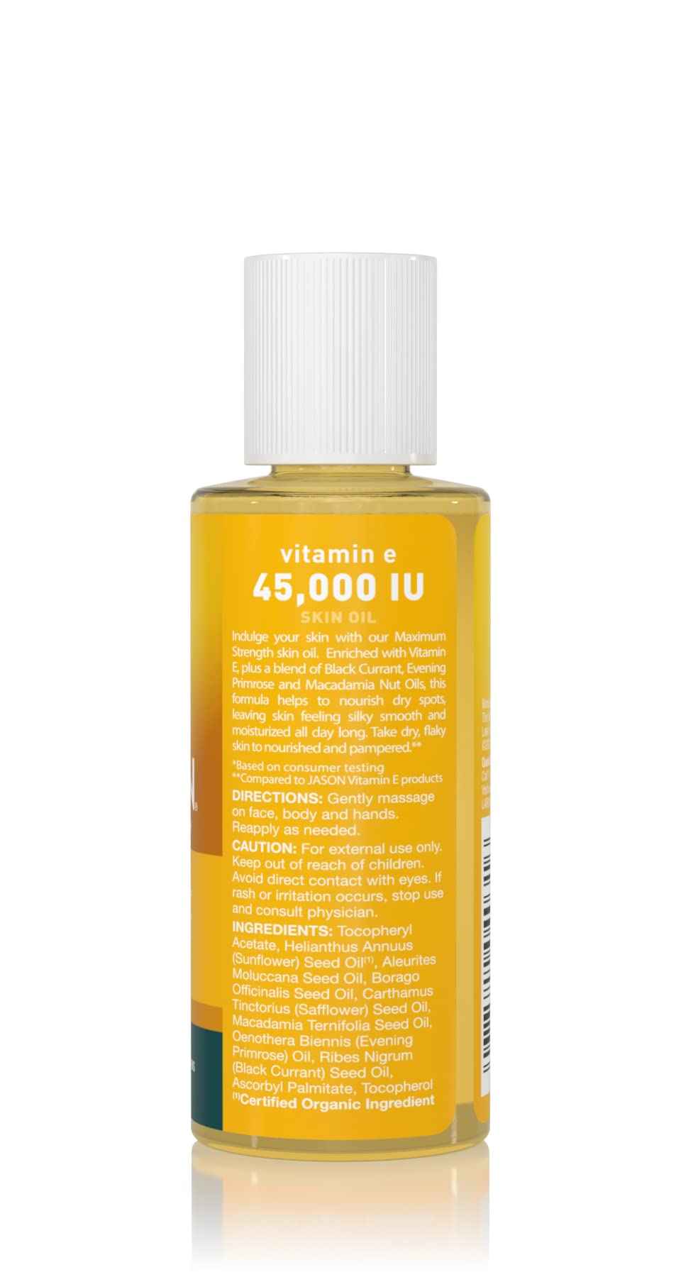 JASON Vitamin E Skin Oils Bundle, 45,000 IU 2 Oz and 5,000 IU 4 Oz