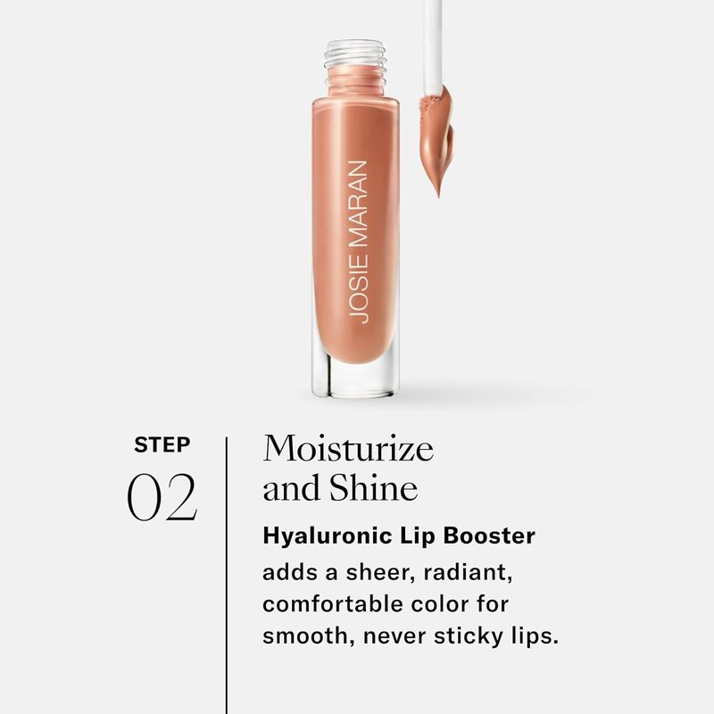 Josie Maran Lip Exfoliator & Plumping Gloss | Argan Sugar Scrub & Hyaluronic Lip Booster - 2 Piece Lip Care Kit