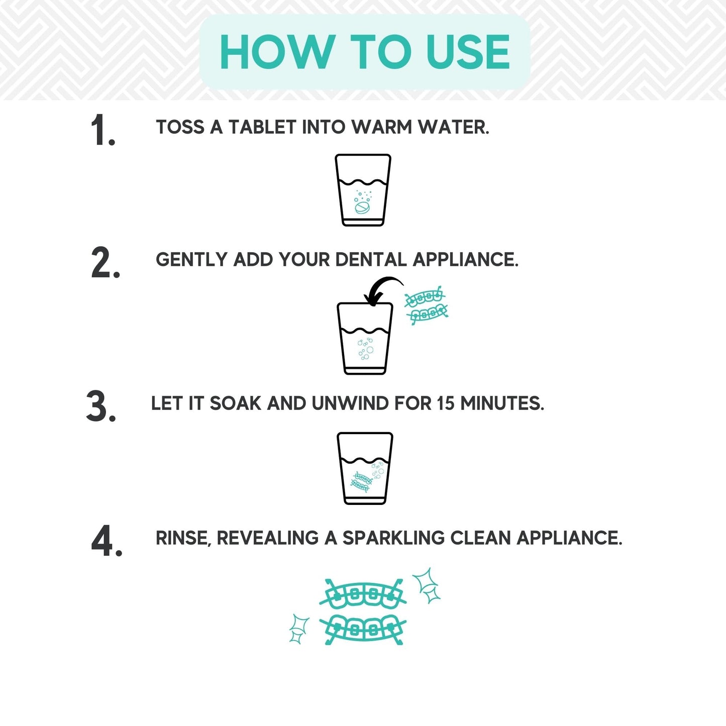 Retainer & Mouth Guard Cleaner Tablets - Mint Flavor Retainer Cleaner Tablets & Invisalign Cleaner - Denture Cleaning Tablets, Denture Cleaner, Aligners, Night Guard, Mouthguard Cleaners - 150 Count