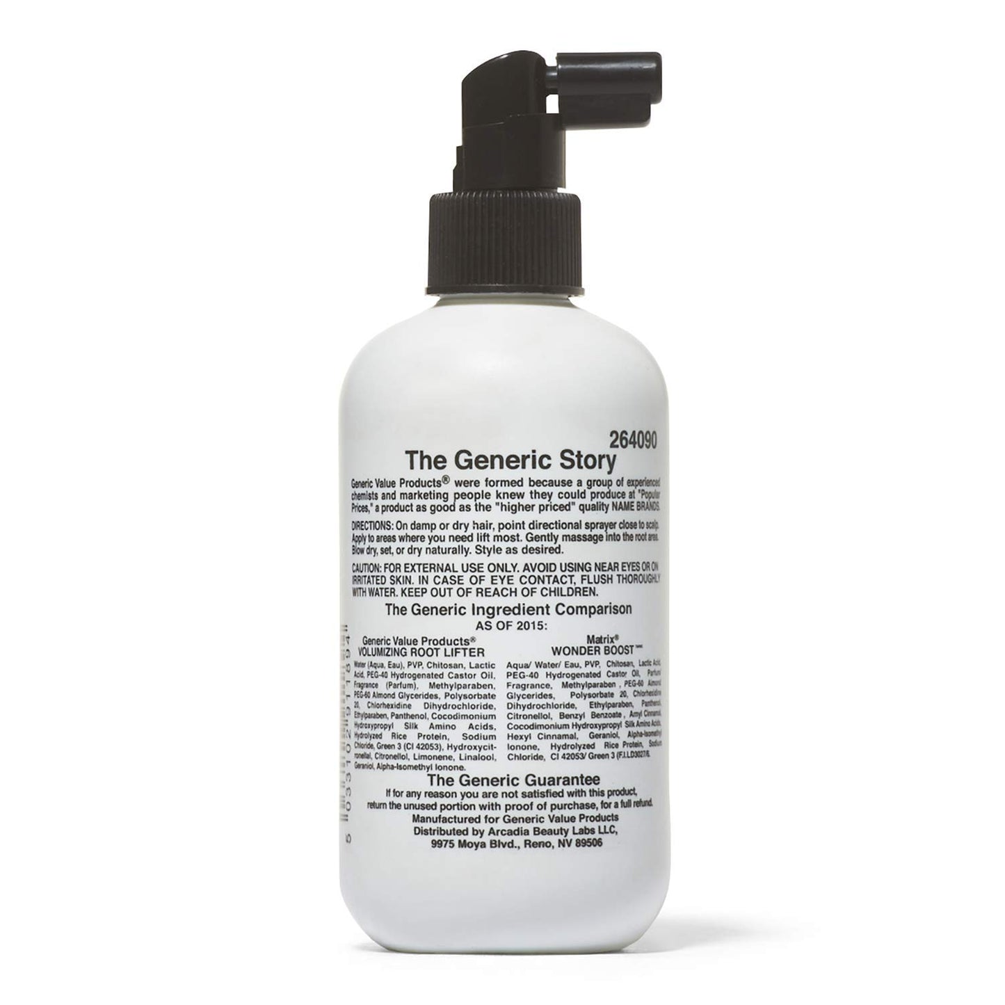 Generic Value Products Volumizing Root Lifter, For All Hair Types, Weightless, HumidityResistant, Adds Body, Medium to Firm Control, 8.5 Oz