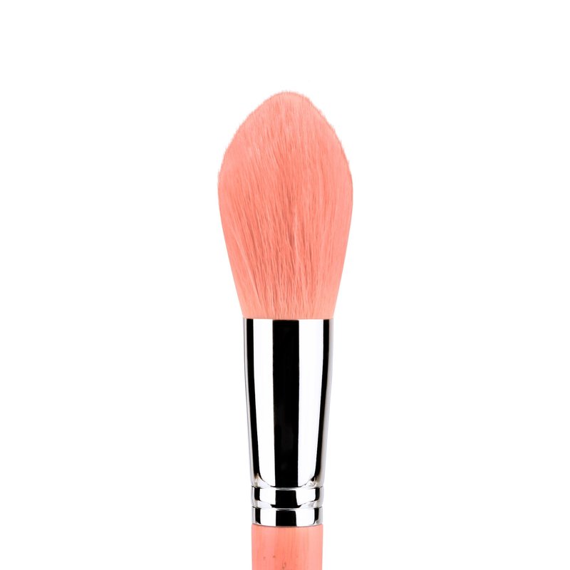 Bdellium Tools Professional Makeup Brush - Pink Bambu Series 974 Tapered Powder - With Soft Synthetic Fibers, For Sculpt & Shape (Pink, 1pc)