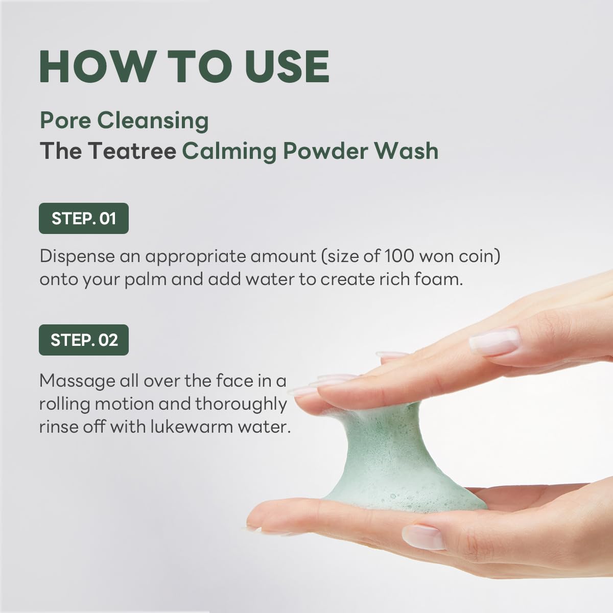 Mediheal Teatree Calming Powder Wash (1.76 oz) - Hydrating Daily Facial Cleanser with Gentle and Rich Bubbles for Remove Blackhead