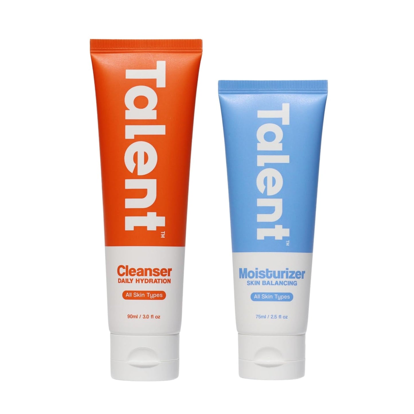 Korean Skincare Essential Starter Set - EWG Verified Daily Cleanser & Moisturizer | 90 Day Supply, Fragrance-Free