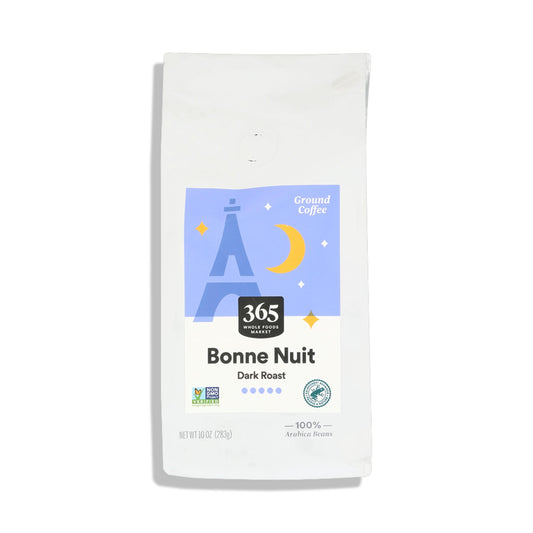 365 by Whole Foods Market, Bonne Nuit Ground Coffee, Dark Roast, 10 Ounce