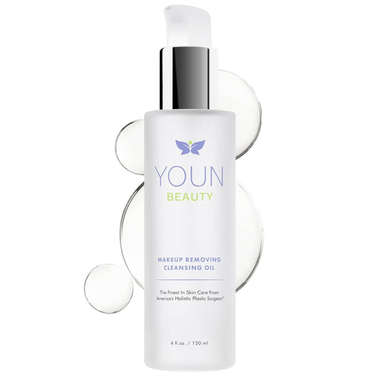 YOUN Beauty Makeup Removing Cleansing Oil by Holisitic Plastic Surgeon Dr. Anthony Youn | Hydrating Cleanser with Grape Seed, Sunflower & Rose Hip Oils | For All Skin Types, 120 ml