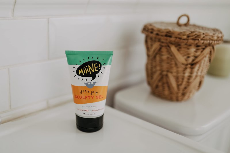 MiiiNE! Getta Grip Scultpty Gel 4oz | Medium-Strong Hold Kids Hair Gel - Styling Gel with Light Smell and No Flaking Cruelty Free Hair Gel for Kids Made in USA