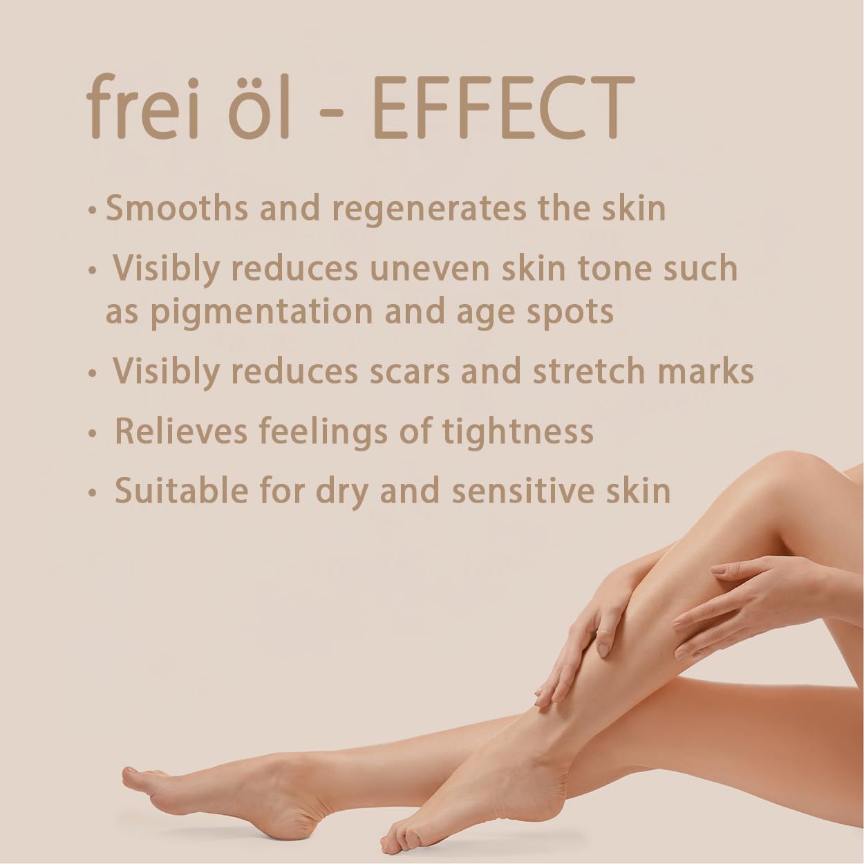 frei öl skincare oil – fast absorbing, softens and smooths – against scars, stretch marks and pigment spots with vitamin A & vitamin E oil, microbiome-friendly and vegan, 200 ml / 6.76 Fl Oz