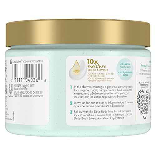 Dove Body Love Body Polish Exfoliate Away 3 Count for Rough, Bumpy Skin Body Scrub with AHAs for Silky Smooth Skin 12 oz