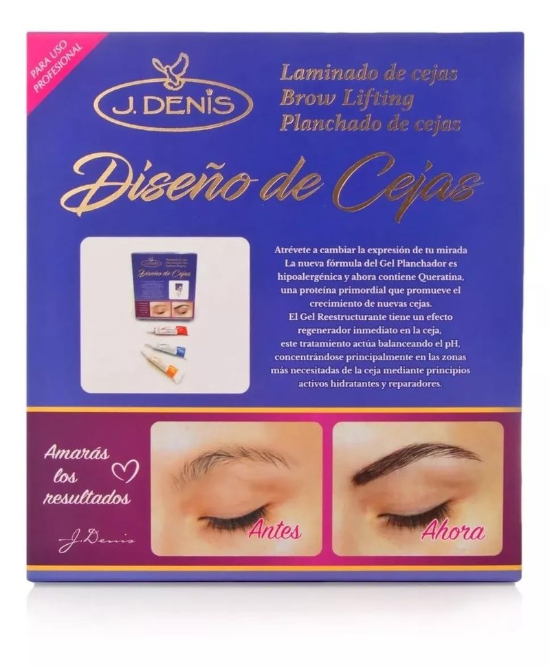 J. Denis Professional Eyebrow Lamination Kit | Laminado y Planchado de Cejas Kit Permanente