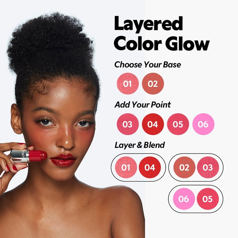 TIRTIR Mood Glider Lip & Blush Stick | Multi Use for Lip and Cheek with Creamy Buildable Texture and Natural Glow Color #02 Rose Drizzle, 0.13Oz