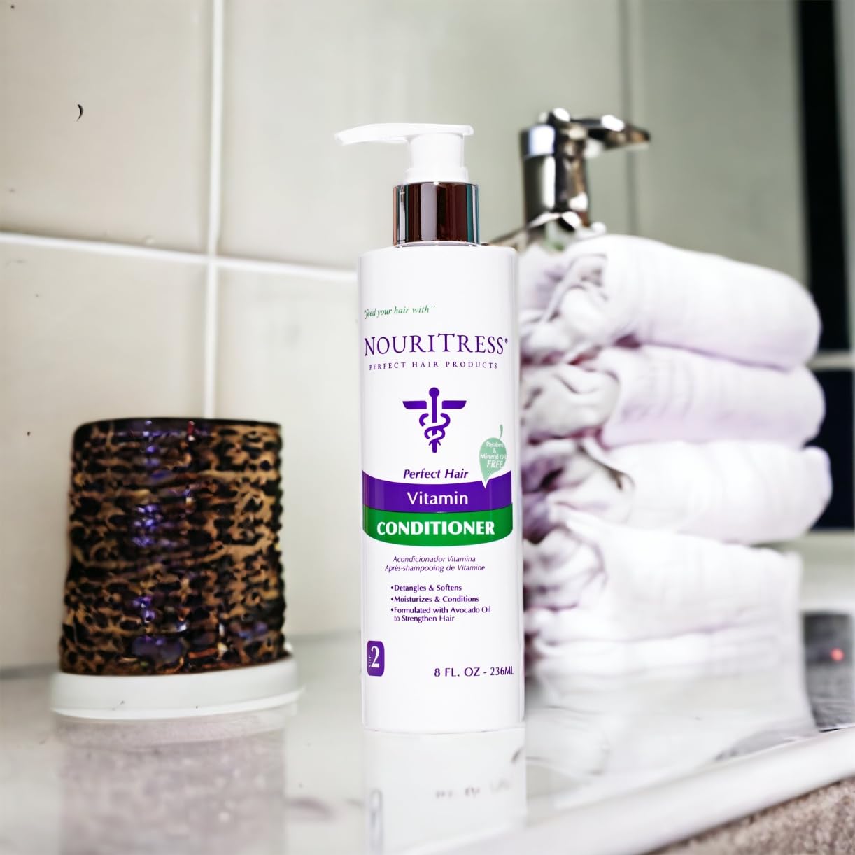NouriTress Vitamin Conditioner - 8 oz. | Hydrating Conditioner | Ultimate Moisturizer | Softens and Smooths | Strengthens and Detangles