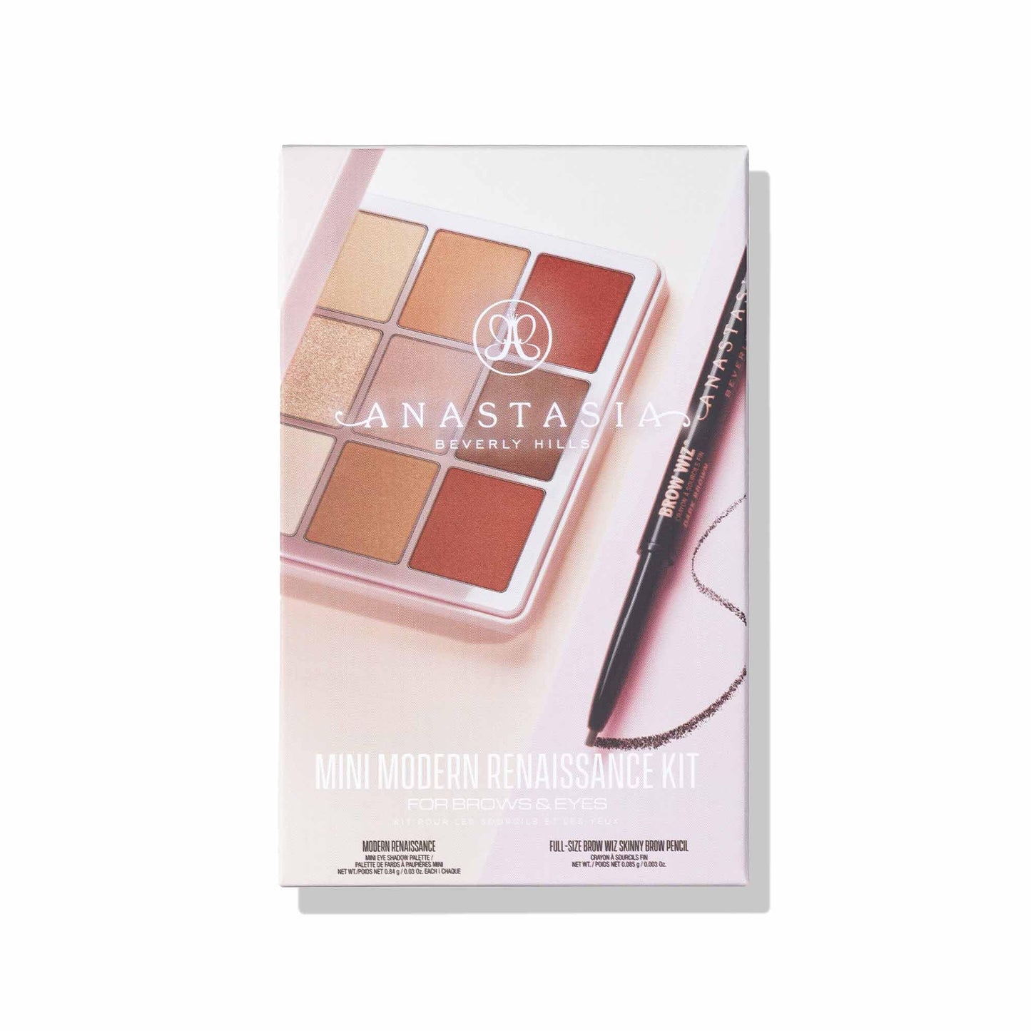 Anastasia Beverly Hills Mini Modern Renaissance Set - Essential Romance Eye Kit with 9 High-Pigment Berry Tones and Volumizing Mascara - Dark Brown