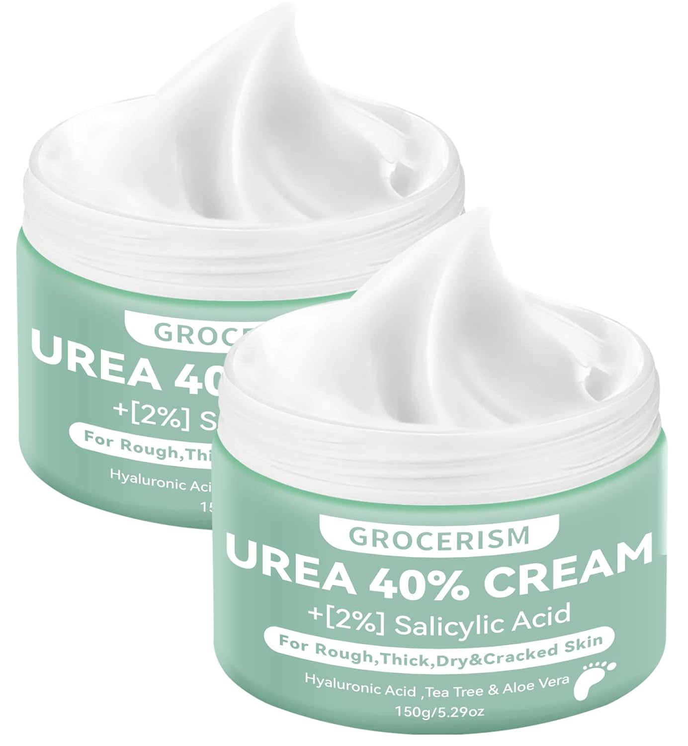 Urea Cream 40% with Salicylic Acid - Maximum Strength Foot Cream | 5.30 oz, Deep Moisturizing with Hyaluronic Acid & Aloe Vera