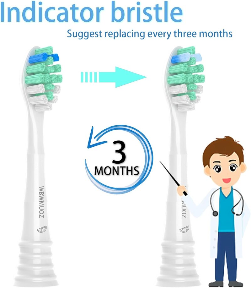 Replacement Toothbrush Heads for Philips Sonicare C2 - 6 Pack, High-Quality Bristles for Superior Cleaning