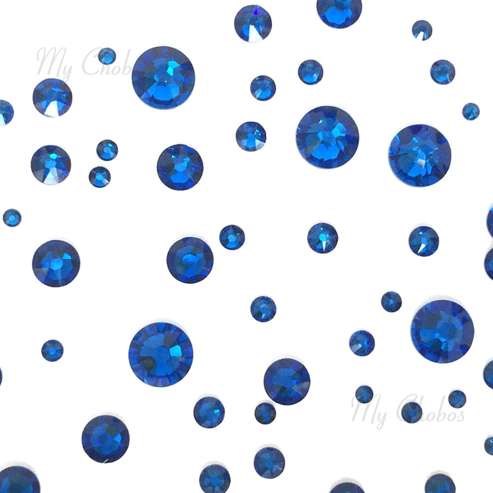 CAPRI BLUE (243)144 pcs Swarovski 2058/2088 Crystal Flatbacks rose pink rhinestones nail art mixed with Sizes ss5, ss7, ss9, ss12, ss16, ss20, ss30 from Mychobos (Crystal-Wholesale)