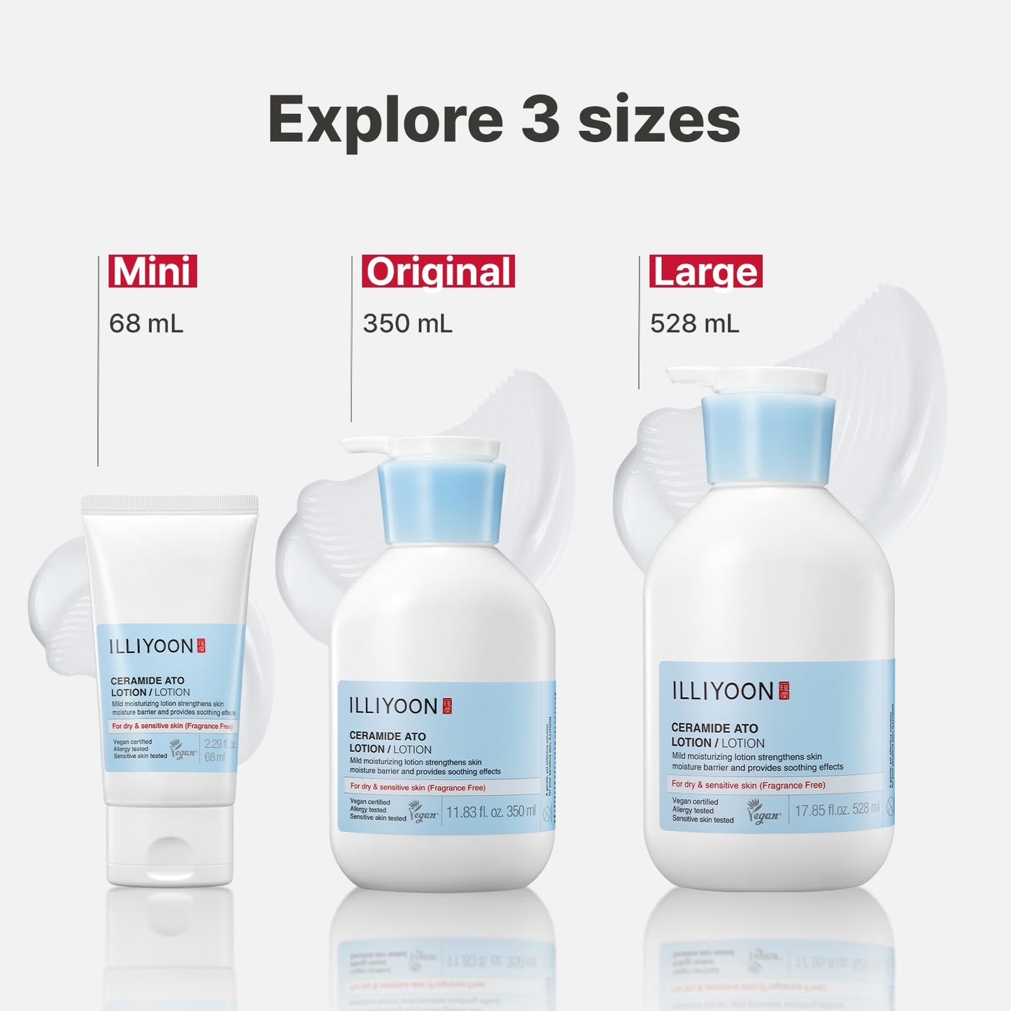 ILLIYOON Ceramide Ato Lotion 528ml(17.85oz) | Daily Moisturizing Lotion for All Skin Types | Deep Moisturizing and Soothing Effect | Korean Skin Care