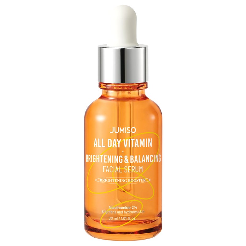 JUMISO All Day Vitamin Serum, Brightening & Balancing Facial Serum, Gift, Vitamin C, A, B, D, E , Serum with Vitamin, Korean Skincare, Skin brightening, soothing, Vegan serum, Vitamin tree extract 86.14%, Niacinamide 20,000ppm,1.01 fl oz (serum)