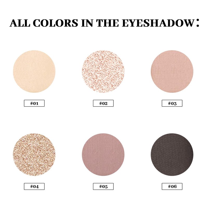 MYSTER ROSEY Nudes Series Mini Eyeshadow Palette, Velvety Matte Finish, 6 Nude Taupe & Brown Neutral Eye Shadows, Travel Friendly Size, Vegan, Cruelty-free,Long-lasting