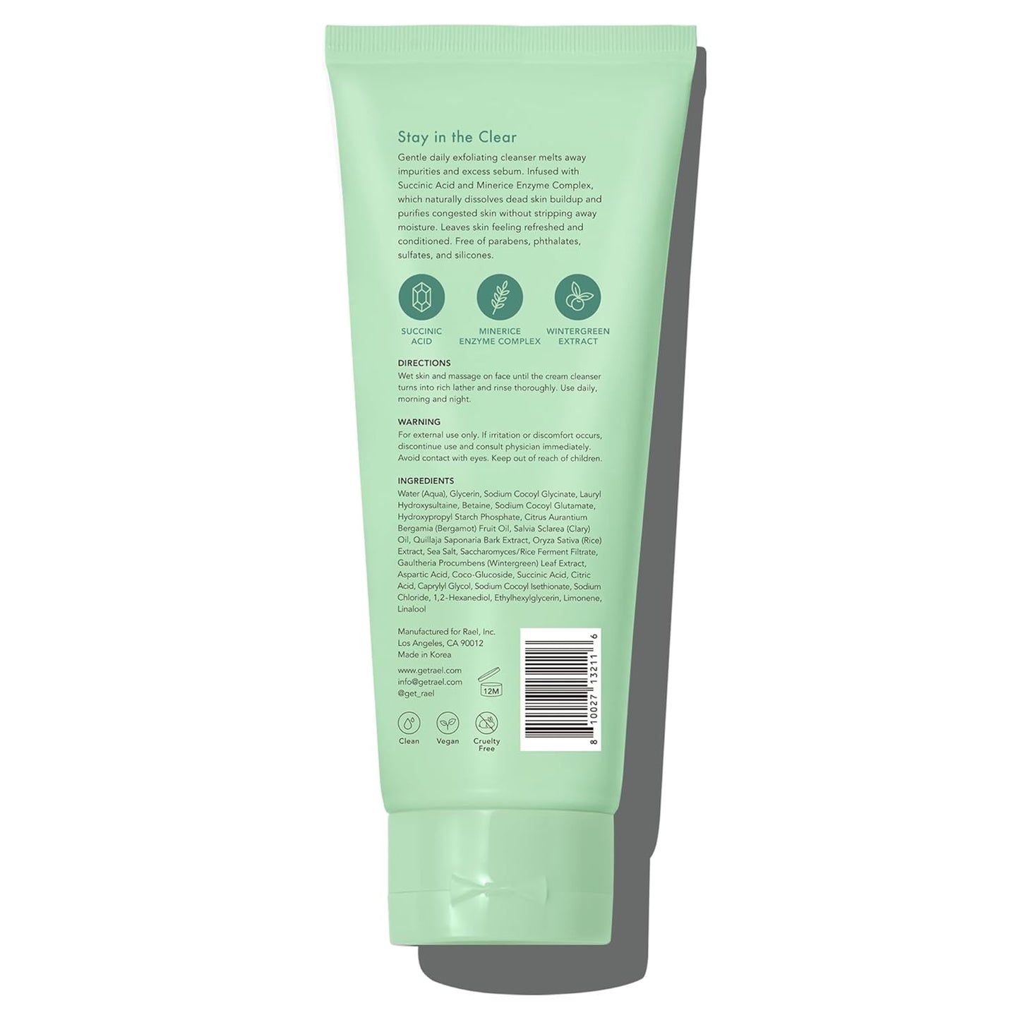 Rael Miracle Bundle - Invisible Spot Cover & Clear Exfoliating Cleanser | 96 Count & 5.1 fl. oz