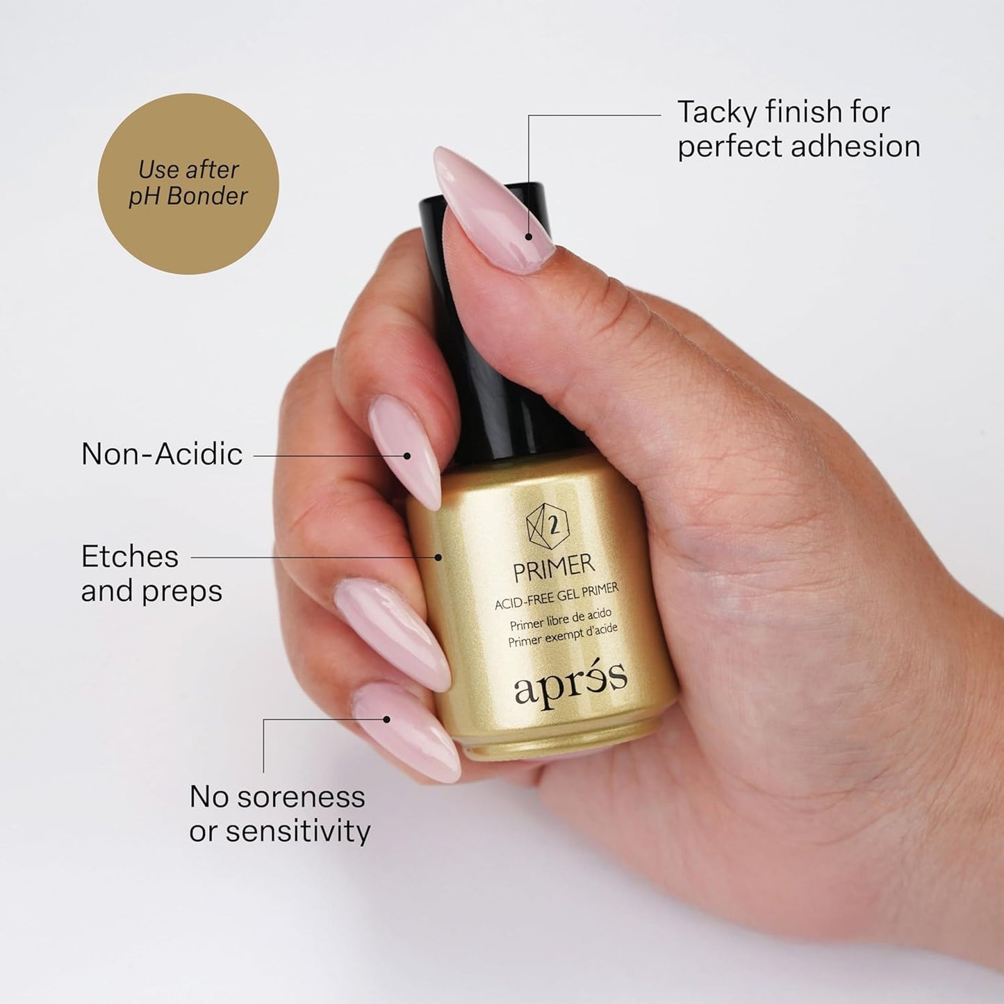 APRÉS Gel-X® Nail Extension Kit - Gold Extend Gel, pH Bonder & Non-Acidic Primer | 15 ml Set