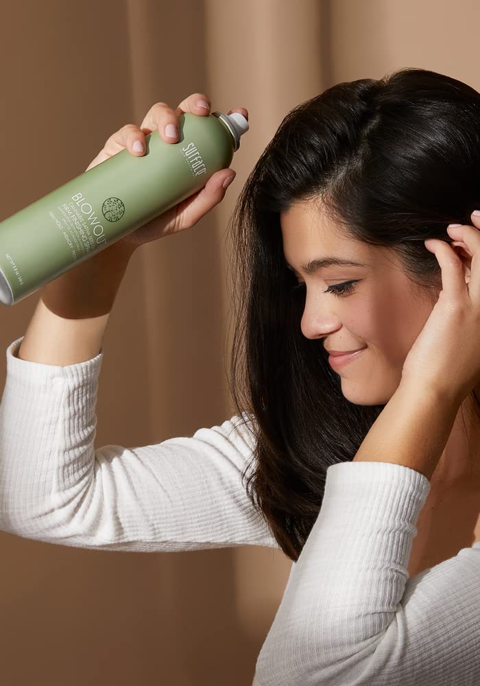 Hair Blowout Firm Spray - Heat Protecting & Volumizing with Lychee & Maracuja Oil | 8.8oz Styling Essential